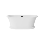 Vann Besco Ziva, 160 x 75 cm, sifooni ja &uuml;levooluga slim black