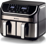 Ariete kuuma&otilde;hufrit&uuml;&uuml;r Dual Metal 9 L (roostevaba/must, 2.100W, 2 K&ouml;rbe je 4,5 Liter)