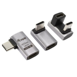 Equip USB C adapter: C-t&uuml;&uuml;pi &uuml;henduspistikute vahetaja, Must/Hall