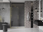Mexen Velar liuguksed du&scaron;&scaron;ile 130 cm, transparentne, kuldne harjatud - 871-130-000-01-55