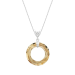 Naiste kaelakee DiamondSky "Cosmic Ring (Golden Shadow)" Swarovski kristallidega