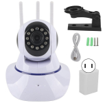 Veebikaamera 2,4 GHz belaidė WiFi IP kamera su judesio aptikimu, infraraudonųjų spindulių naktinis matymas, 2 krypčių garsas, PTZ kamera su 3 antenomis, 100&ndash;240 V JAV ki&scaron;tuku