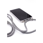 Aizmugurējais vāciņ&scaron; Evelatus Samsung A40 Case with rope Black Stripes Transparent 4752192031701 ESA40CWRBS (4752192031701)