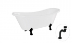 Vann Besco Amelia 190, White+Black, sifooniga Klik-klak Black