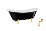 Vann Besco Amelia B&W 190, Black/White+Gold, sifooniga Klik-klak Gold