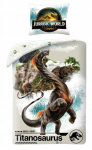 Noorte voodipesukomplekt 140x200 Jurassic World T-Rex mikrokiust