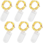 LED-keerdvalgustid, patareidega, 2 meetrit, soe valge valgus, 6 ketti
