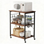 Mobilne kapikeskel ratastel pruun hommikus&ouml;&ouml;gilaud k&ouml;&ouml;gik&auml;ru 60 cm