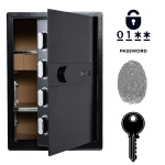 Soomustatud kodune biomeetriline s&otilde;rmej&auml;ljekaapp sahtliga, 58x40x33 cm