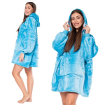 Pusa Tekk Tekipusa 2in1 Oversize XXL Kapuutsiga Paks Sherpa Sinine, Universalus