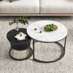 2 diivanilaua komplekt (must + valge)