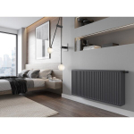Radiaator Mexen CC33, 400 x 700 mm, &uuml;hendus altpoolt keskel, 1182 W, antratsiit