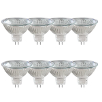 Halogeenpirn MR16 GU5.3, 20 W, 12 V, soe valge, h&auml;mardatav, 8 tk.