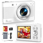 56MP FHD 1080P kaamera lastele, 16X, 32GB, valge