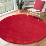 Vaip, &uuml;lipehme, masinpestav, &uuml;mmargune, punane, l&auml;bim&otilde;&otilde;duga 120 cm