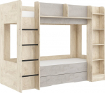 Meblocross Everest L korrusvoodi 200x80 cm, tamm / betoonhall