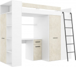 Narivoodi Meblocross Verana P, 90x200 cm, valge/mandlikarva