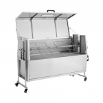 Rotisserie grill 158x55x104 cm roostevaba teras v&auml;likasutuseks BBQ