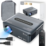 LIVMAN T972 FHD LED 8K video dekodeerimise, h&auml;&auml;ljuhtimise ja puutetundlike nuppudega juhtimise, Dolby Audio heliv&otilde;imenduse ja 300 ANSI luumeni heledusega, 1920x1080P