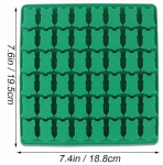 Silikoonist k&uuml;psiste ja &scaron;okolaadi vorm J&otilde;ulukellad 48 kohta roheline