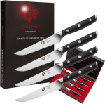 "Orient" pihvinugade komplekt, "Origin" seeria, 4-osaline &ndash; X50 Ultra Saksa teras + roostevaba teras, must
