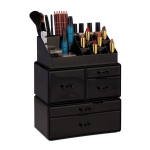 Sahtlitega meigikorraldaja 29,5x23,5x14cm., musta v&auml;rvi