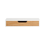 Seinale kinnitatav riiul sahtliga 40x25x8cm., helepruun/valge
