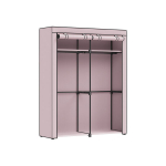 Riidest riidekapp 140x43x174cm., roosa/must
