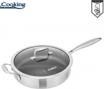Nerostevast alumiiniumist s&uuml;gav pann koos kaanega, 24x6.5 cm HR-MRK-26C, COOKING BY HEINNER