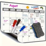 Magnetiline kirjutustahvel kuup&otilde;hine planeerija&ndash;kalender koos markeritega, 35&times;25 cm