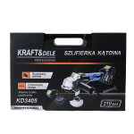 Akuga nurklihvija KD3405, 21 V + 2 akut, laadija, kohver