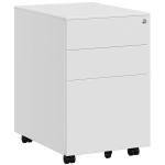 SONGMICS OFC60WT Liigutatav metallist dokumendikapp 3 sahtliga, valge