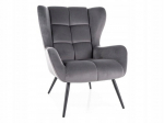 Louis Velvet Grey tugitool Signal Meble'ilt &ndash; Kaasaegne mugavus pehmest sametist