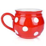 Keraamiline kruus punane hernestega 950 ml