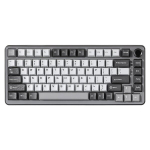YUNZII B75 PRO juhtmeta mehaaniline klaviatuur, 75% paigutus dimmernuppuga, RGB-taustvalgustus, Bluetooth/Type-C/2,4G, s&uuml;sihall