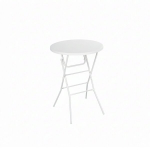 &Uuml;mmargune kokkupandav laud, 80 x 110 cm, valge