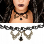 Gooti stiilis roosiripatsiga kaelakee Choker