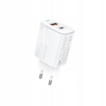 Laadija Foneng Eu66 Pd 20w, 1xusb-c, 1xusb Qc3.0, valge