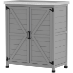Aiam&ouml;&ouml;blikapp, v&auml;likapp t&ouml;&ouml;pinnaga, t&ouml;&ouml;riistakapp, t&auml;ispuit, teras, 79 L x 43 S x 92 K cm, hall, Pilka