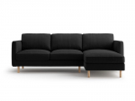 L-kujuline nurgadiivan Micadoni Home Eden, Black
