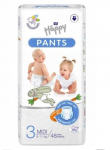 M&auml;hkmed - p&uuml;ksid HAPPY PANTS 3 MIDI 6-11KG 48 tk
