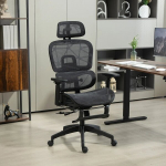 Kontoritool Homcom 66x64x122cm, musta v&auml;rvi