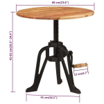 vidaXL lisalaud 60 x (42&ndash;62) cm, akaatsiapuit ja malm