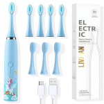 Elektriline hambahari LIVMAN DM-108 lastele, millel on 4 harjamisrežiimi ja 7 lisapead, 1W