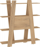 VIA-06 raamaturiiul 140-2D &ndash; moodne avatud riiulis&uuml;steem Cremona tammes