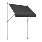 Terrassi varikatus, 250x120 cm, must, t&otilde;mmatav p&auml;ikesevari