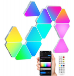 Amailtom Kolmnurksete LED RGB seinavalgustite komplekt, 12 tk, puldiga