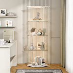 Vitriinkapp, LED-riba valgustus, valge, 60 &times; 40 &times; 162 CM