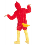 "PUNANE LINNUKE PEHME JA JULGUSEGA PL&Uuml;&Uuml;SIST &Auml;&Auml;RISEGA" (kapuutsi ja maskiga kombinesoon)