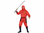 "PUNANE DRAAKON-NINJA" (kapuutsiga mantel, p&uuml;ksid, v&ouml;&ouml;, n&auml;omask, k&auml;e- ja jalasidemed)
